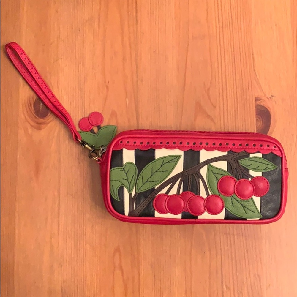 Isabella Fiore cherry wristlet